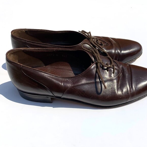 Peter Huber Men’s Brown Leather Lace-Up Dress Shoes 10.5 main image 7
